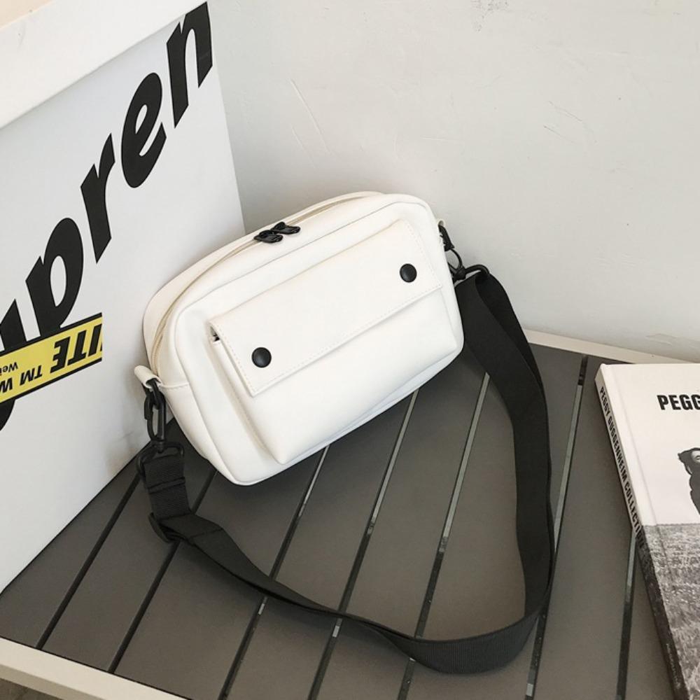 Повседневная PU сумка кроссбоди большой вместимости, спортивная наплечная сумка, простая квадратная сумка-мессенджер, унисекс