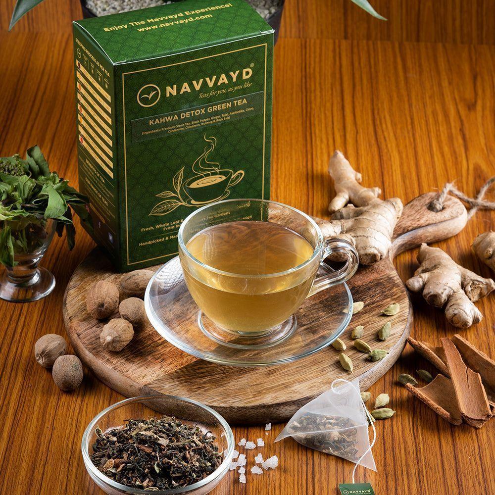 Зеленый чай Кахва для очищения (100 г), Kahwa Detox Green Tea,  Navvayd