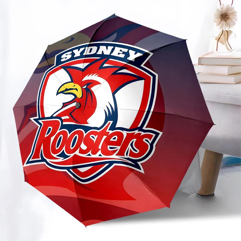 Sydney Roosters, Logo Automatic Opening and Closing, 8 rib Structure Portable Umbrella, Suitable for Men and Women in All Seasons  Perfect G