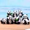 Panda Miniature Figure 4-piece set,Korean Car Acc