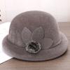 Elderly Hat Women's Autumn and Winter Woolen Top Hat Thickened Warm Grandma Hat Middle-aged Mother Basin Hat