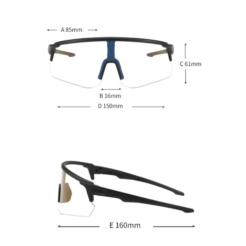 Photochromic Motorcycle Glasses Auto Tinting Lens UV Protection Sports Windproof Safety Eyewear for Day Night Cycling