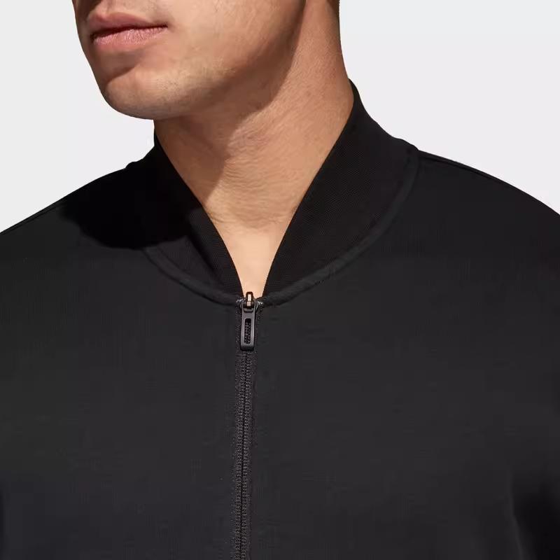 adidas Куртка мужская однотонная с заниженными плечами на молнии, черная DM9549