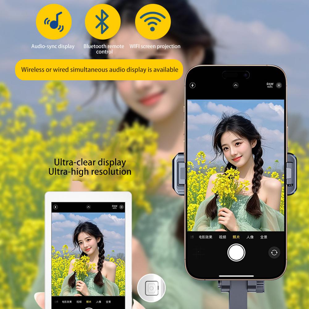 Smartphone Wireless Magnetic Monitor Screen For Smartphone Vlog Live Stream Video Recording Screen Phone Rear Camera Selfie