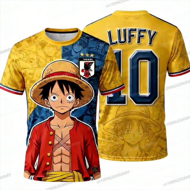 Япония One Piece Футболка с Луффи Футбольная майка Мужская футболка Детская Футбольная специальная майка Комплект Взрослая Женская Толстовка