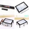 Foldable Portable A4 Rectangular 3x Reading Magnifying Glass With Led Light For Senior Use Creative Desk Accessory