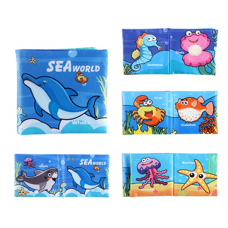 Мягкая тканевая книжка для малышей 0-3 лет, не рвущаяся, развивающая игрушка с шуршащей бумагой для младенцев и малышей