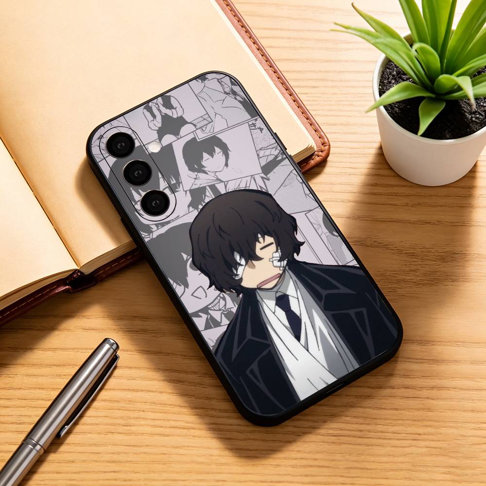 BSD D-Дадзай Осаму Чехол для телефона Черный Силиконовый Мягкий Для Samsung Galaxy A73,A72,A71,A70,A53,A52,A51