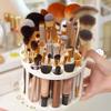 Large Capacity Makeup Brush Holder 45-Hole Pen Holder Durable Desktop Organizer