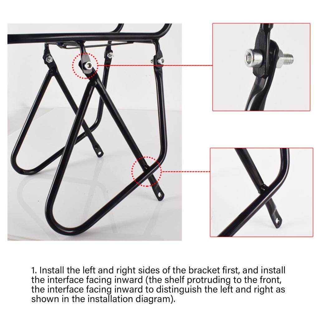 Bicycles Front Rack 15KG Capacity Mountain Bicycles Pannier Rack Cargo Carrier Rack Steel Luggage Touring Carrier Rack