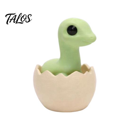 Кликер-яйцо динозавра Talos, Игрушка-фиджет, 3D-печатная скорлупа яйца динозавра, кликер для пальцев, карманная игрушка с кнопкой для снятия тревоги и стресса