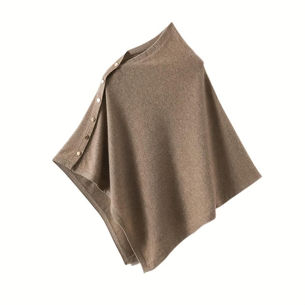 Ladies' Shawl - Elegant, Simple and Luxurious Multifunctional Scarf with Metal Snap Design, Soft and Breathable, Suitable for Office or Night Outings
