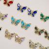 10 шт. украшения для ногтей сияющие легкие вставки трехмерные яркие цвета DIY сверкающие бабочки украшения для ногтей маникюрные дизайны поставка для салона красоты