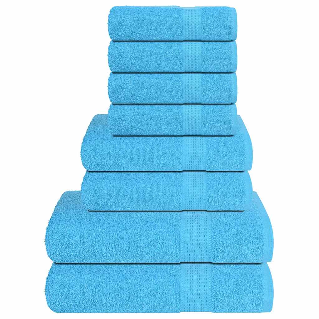 8 piece towel set FROGN Turquoise 360 g m²