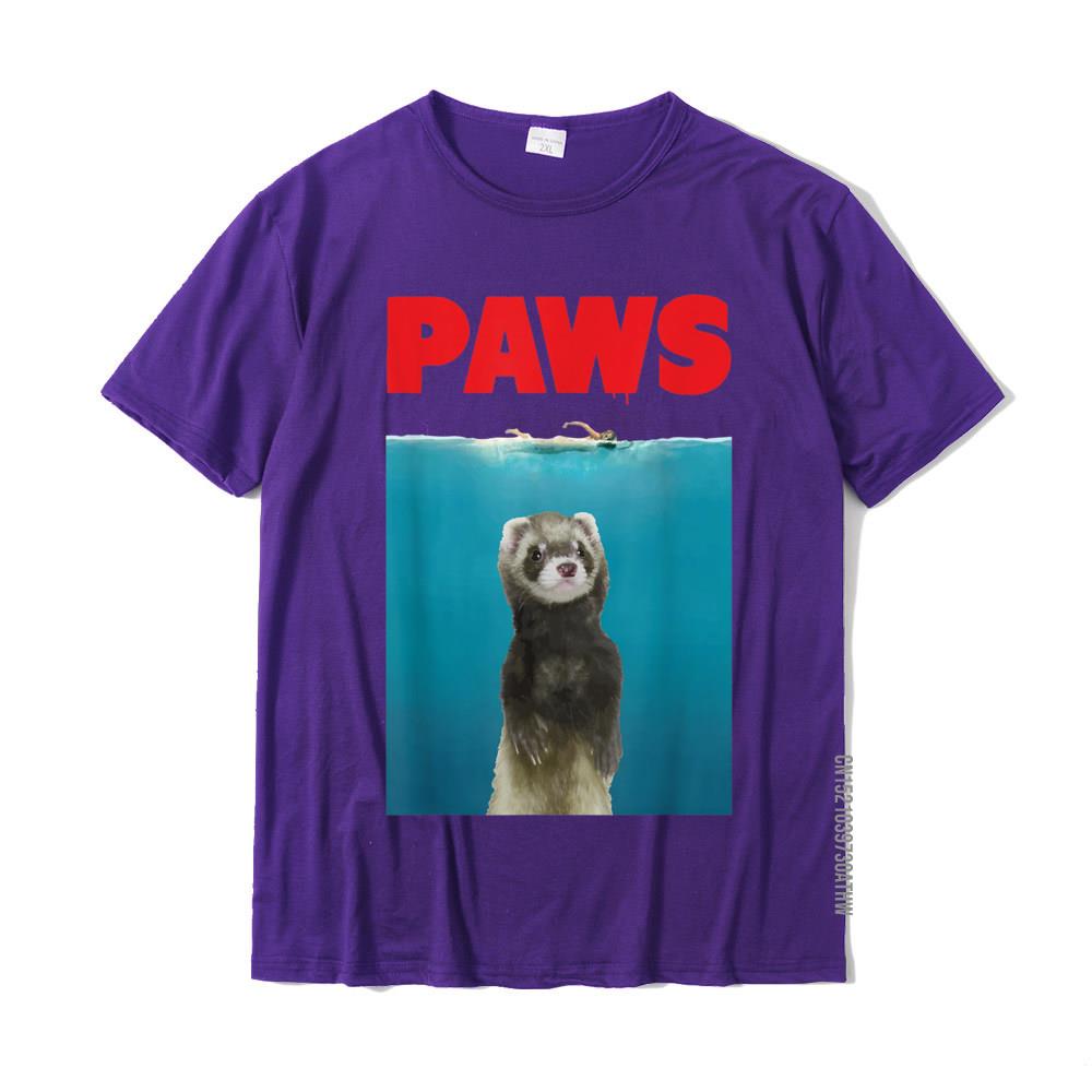 Paws Ferret Funny TShirt Parody Ferret Lover Gifts Fitness Tight Tops Tees For Men New Coming Cotton Top TShirts Print