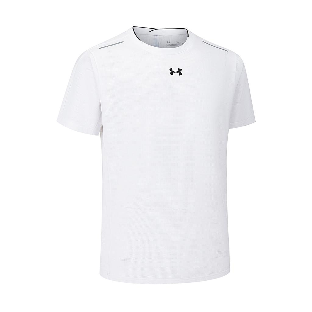 Under Armour Повседневная однотонная спортивная трикотажная футболка с круглым вырезом унисекс топы белые 22500509-100