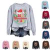 Women's Fashion Casual Loose Long Sleeve Christmas Printed Top