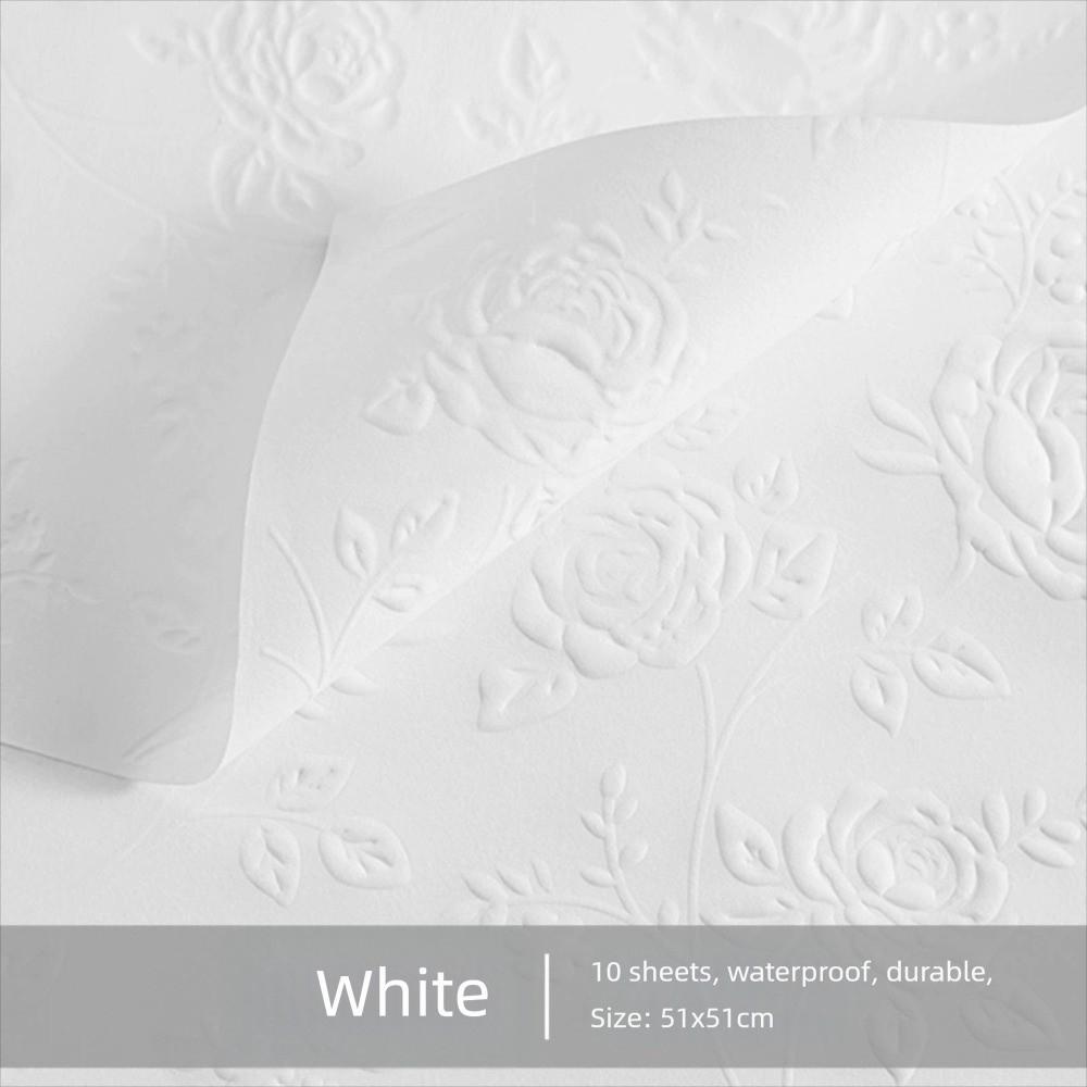 10Pcs 3D Textured Flower Packaging Paper Rose Print Decorative Paper Gift Wrapping