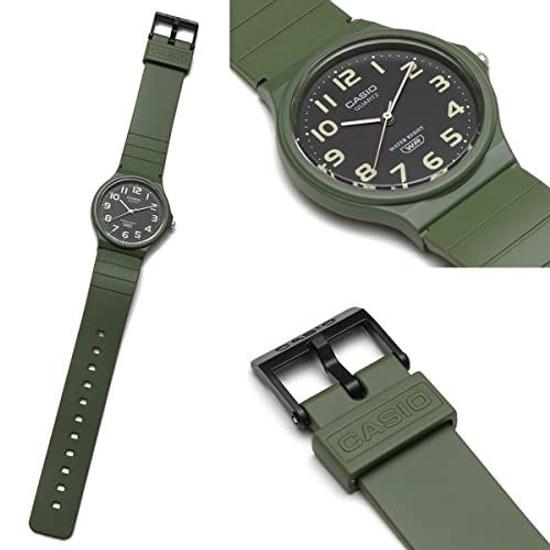CASIO MQ-24UC Женские стандартные аналоговые часы Женские рабочие наручные часы Тонкие легкие Земляной цвет Тонкие легкие Деловые (оливковый)