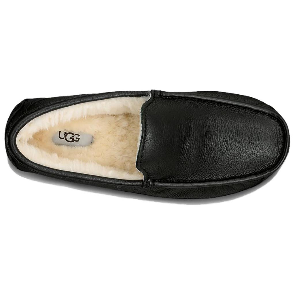 UGG Ascot Двухслойные повседневные туфли из коровьей кожи с низким верхом Мужские кроссовки Черные 5379B-BLK