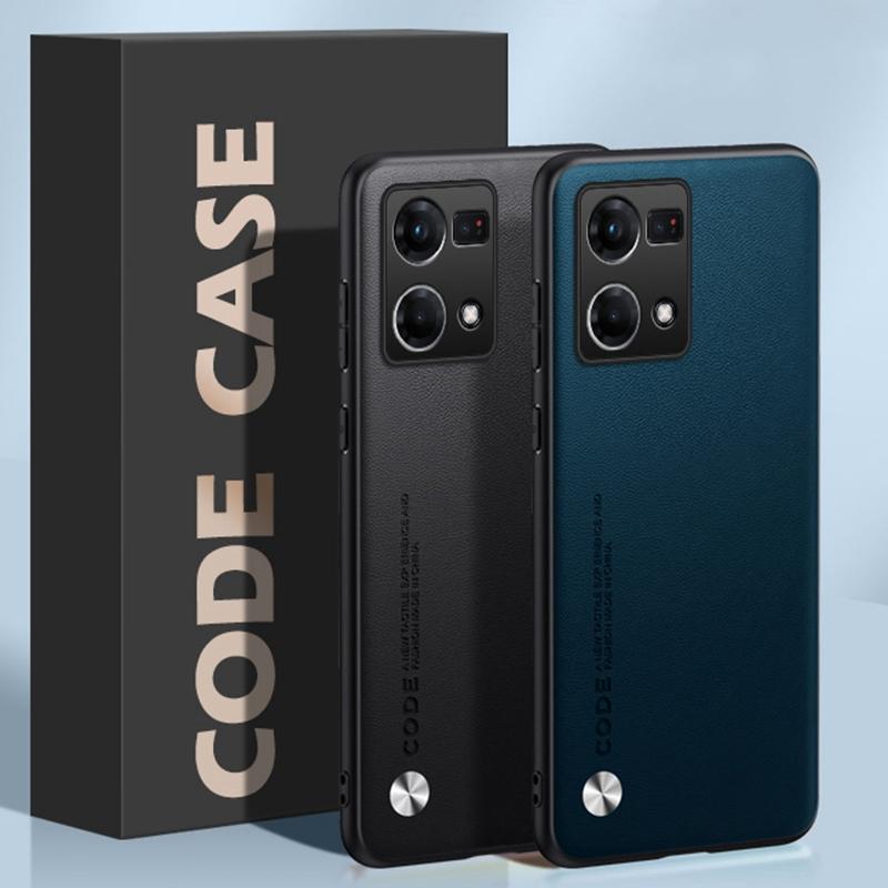 Luxury PU Leather Case For OPPO Reno 7 4G Back Cover Matte Silicone Shockproof Full Protection Phone Case For OPPO Reno7 Reno 7