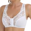 Женский кружевной бюстгальтер без подкладок, жилет с пряжкой спереди, нижнее белье больших размеров, беспроводное ультратонкое сексуальное женское белье