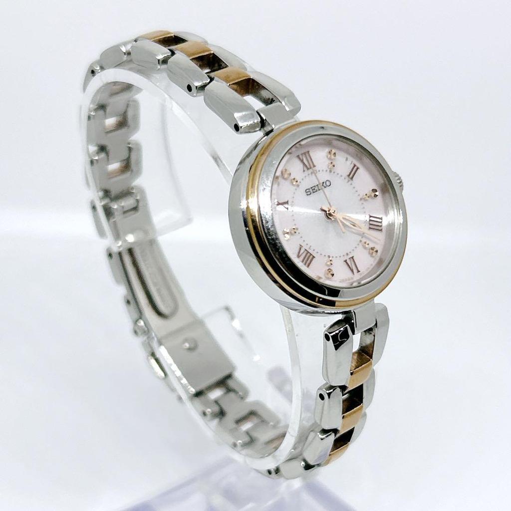 [Б/У] SEIKO TISSE Радиоуправляемые Солнечные Часы, Текущая Модель, Золотые с Розовым Циферблатом