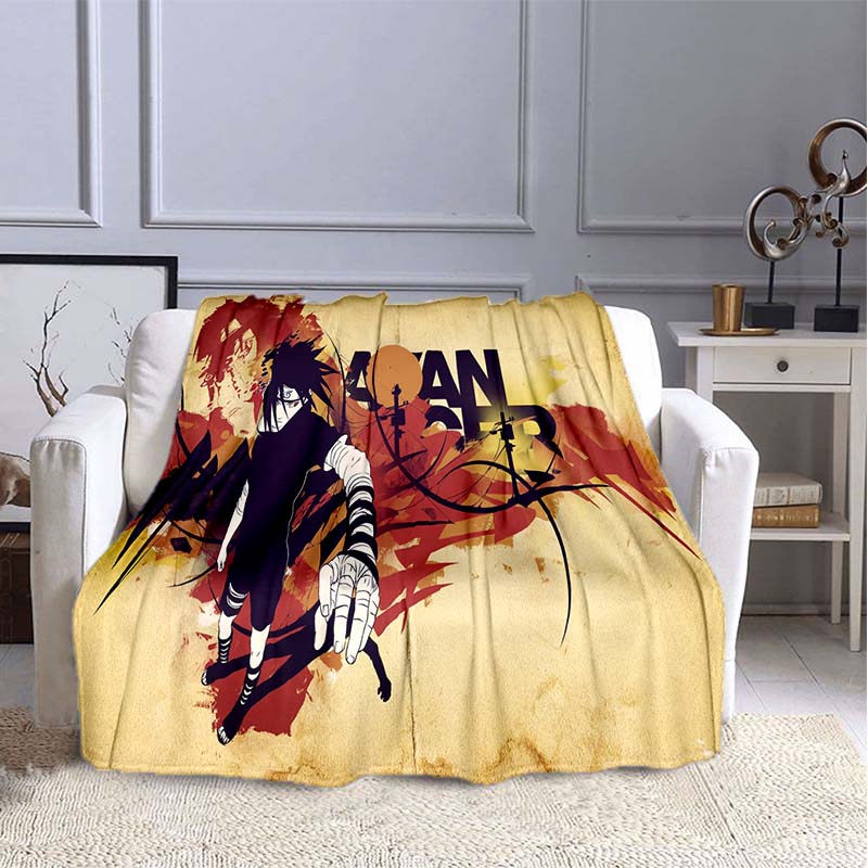 Cartoon Naruto 3D Printed Flannel Blanket for Beds Hiking Picnic Fashionable Bedspread Throw Blanket 30 Styles