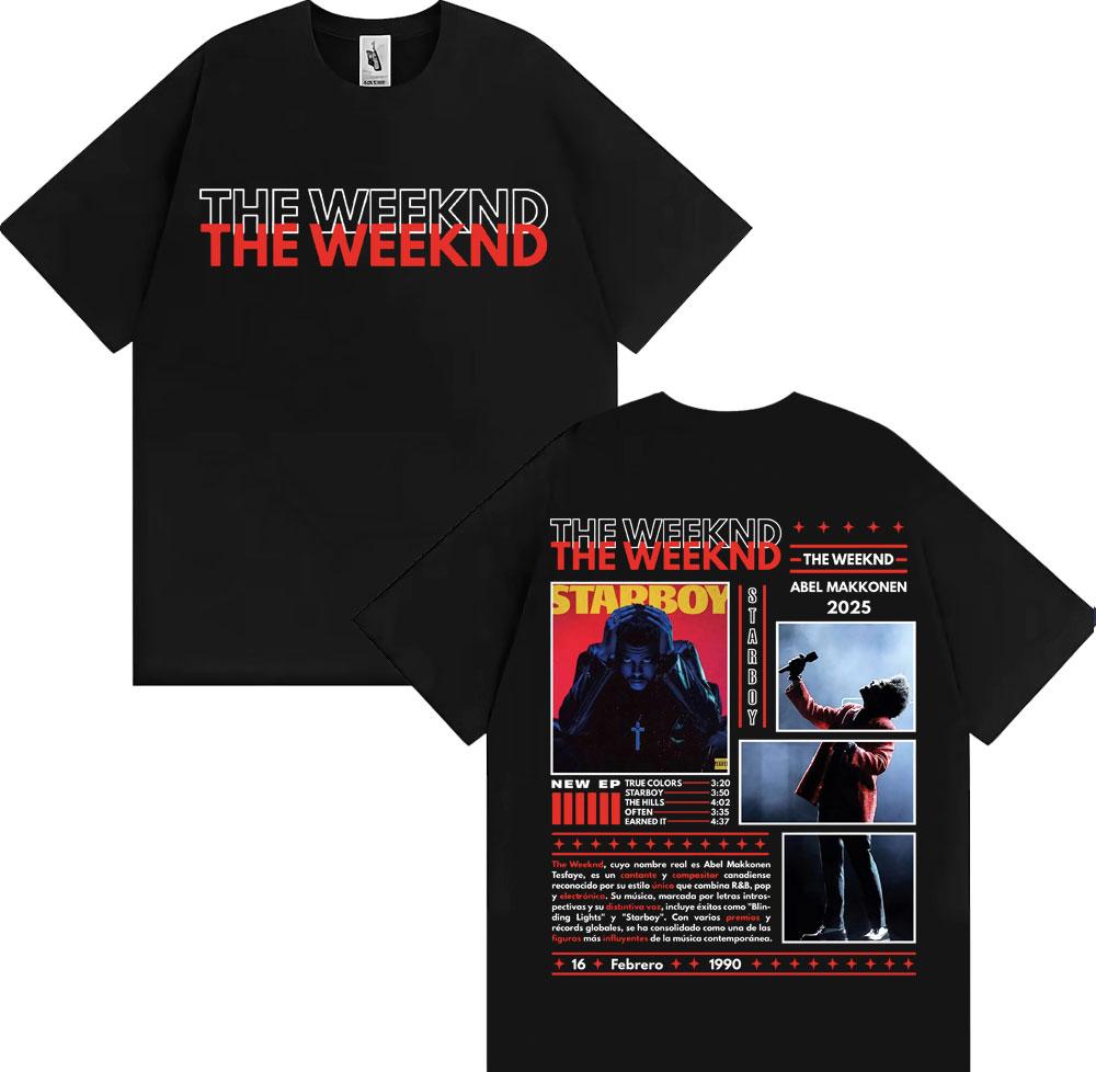 Рэпер The Weeknd Абель Макконен Альбом Тур Графические Футболки Мужская Одежда Мода Y2k Хип-Хоп Уличная Одежда Оверсайз Футболка