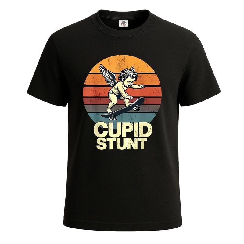 Cupid Stunt Funny Sarcastic Offensive Unisex Graphic T-Shirt Gift Party Joke Tee Top