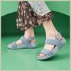 2026 Summer Shoes Women Flat Sandals Thick Sole Summer Holiday Fashion Brand Ladies Bohemia Style Modern Sandals Black Blue Pink Plus Size 41