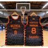 Новая модная 3D-печатная майка-жилет для баскетбола Valencia Basket, Испания, для взрослых и детей, дышащая, быстросохнущая, удобная спортивная одежда