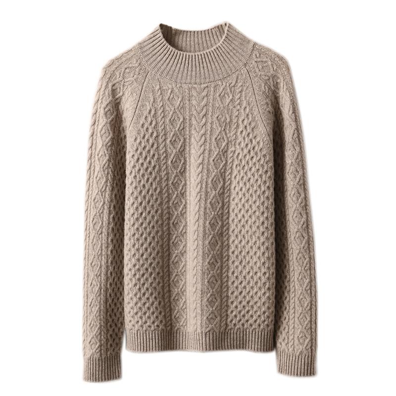 Женский кашемировый свитер Qinghe кашемир 30% кашемир 70% шерсть осенне-зимний кашемировый толстый пуловер мягкий и теплый