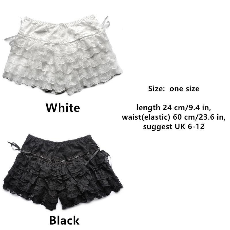 Женское кружевное нижнее белье, шаровары, юбка с рюшами, плиссированные многослойные шорты с оборками, трусики, короткая нижняя юбка