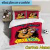 3pcs Custom Name Cat Dog Adventure Bedding Set Includes 1 Duvet Cover & 2 Pillowcases for All Seasons Dormitory Home Decor Christmas gifts
