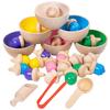 Toys Colorful Wooden Gyroscopes Matching Toys Sorting Cups Sensory Toys Educational Toys For Children