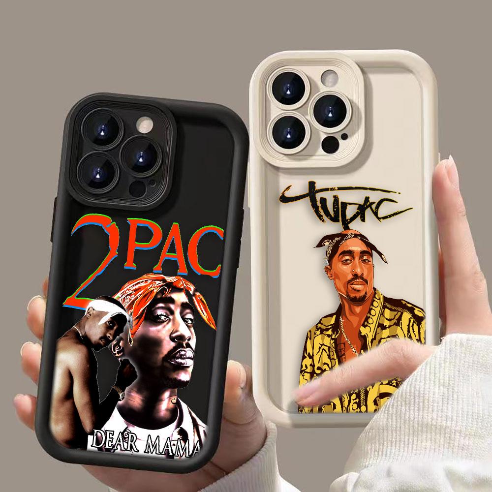 Чехол для телефона Hip Hop Tupac Shakur 2pac Для iPhone Apple 17 AIR 16 16E 11 12 13 14 15 XR Plus Pro Max Чехол DIY TPU Ударопрочный Чехол