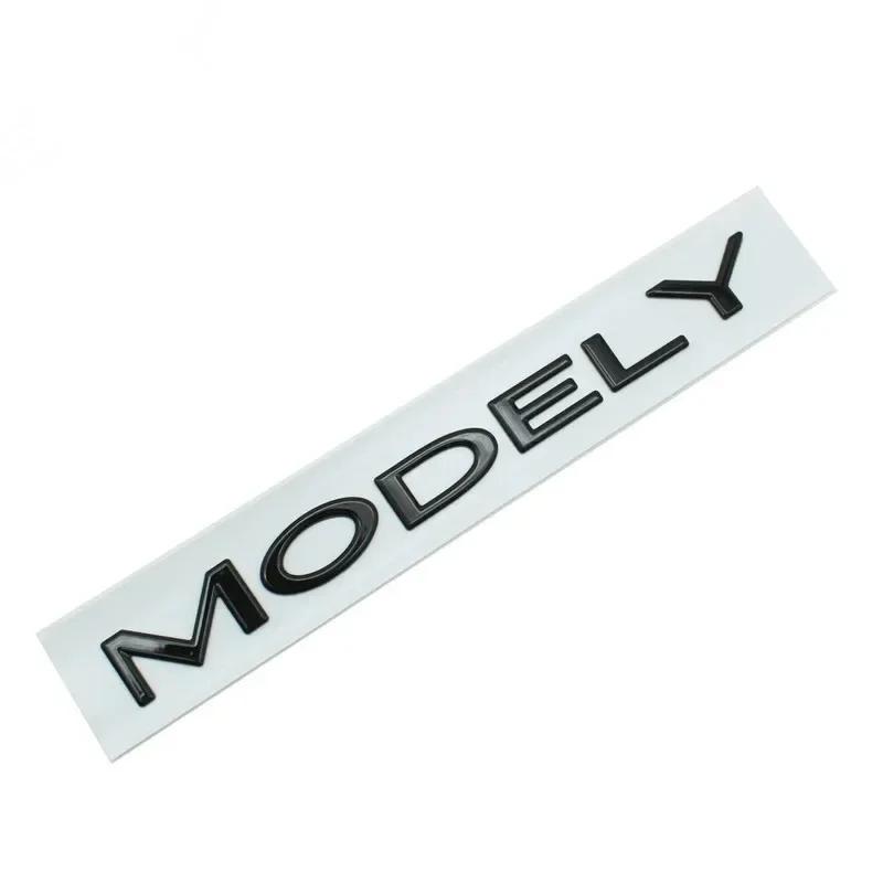 ysdkf1 Original 3D ABS Letters Logo For Tesla MODEL 3 Y Car Rear Tailgate Trunk Emblem Badge Decal Stickers Auto Styling Accessories