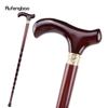 Red Traditional Wooden Single Joint Fashion Walking Stick Decorative Cospaly Cane Halloween Mace Crutch Wand Crosier 92cm