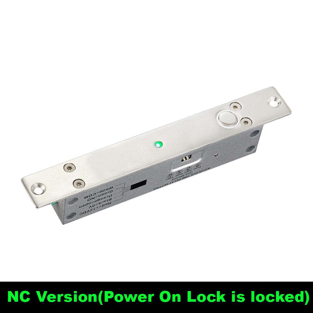 Electronic Door Lock Electric Mortise Bolt Lock NC/NO Fail Safe Secure Mortise lock 5/6 cables Time Delay