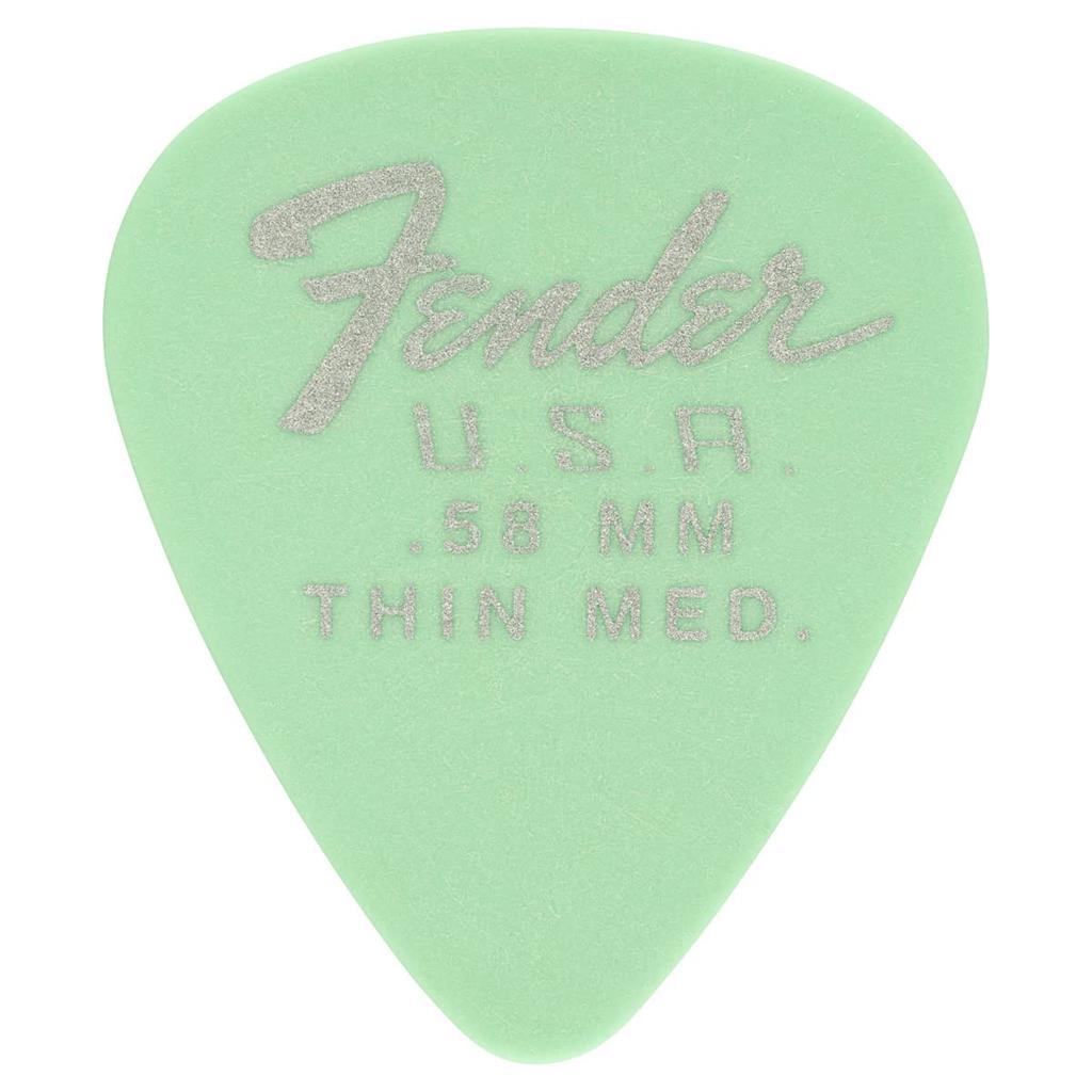 Fender Pick 351 12 Surf Green Dura-Tone .58 Pick,