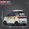 1/24 WuLing MINI EV GAME BOY Alloy Car Diecasts & Toy Vehicles Car Model Sound and Light Pull Back Car Toys for Kids Gifts