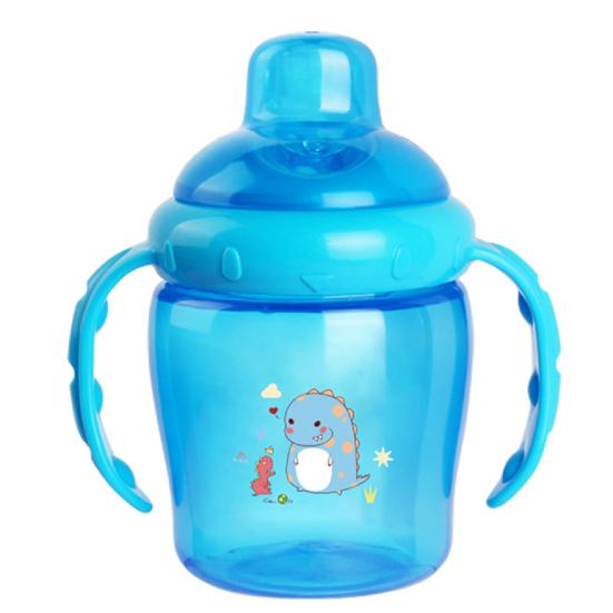 Чашка-непроливайка, 225 мл, мультяшный дизайн, двойные ручки, пищевые материалы, детская бутылочка-непроливайка для путешествий
