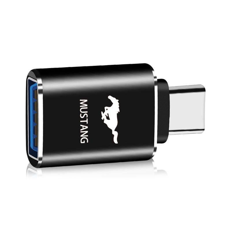 1 шт. Автомобильный USB Type C кабель-конвертер Адаптер для зарядки Автоаксессуары для Ford Mustang SHELBY GT 500 350 Кабриолет V Mach e Водонепроницаемый