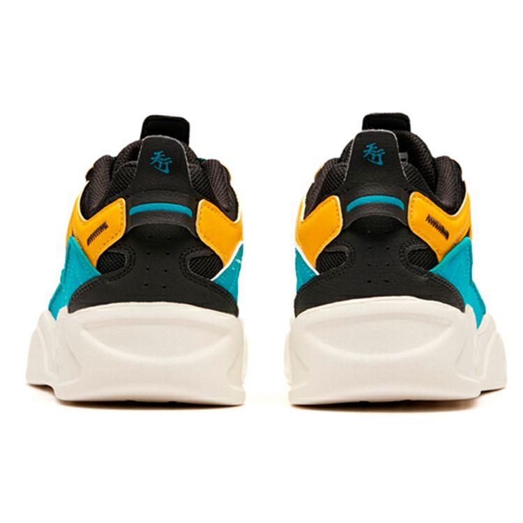 Anta Lifestyle Series Trendy Casual Non-Slip Wear-Sticked Low-Top Shoes Sneakers Men Sneakers Black White Yellow 112018041-4