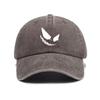 Washed Cotton Soft Top Daddy Baseball Cap Retro Distressed Denim Peaked Cap for Women