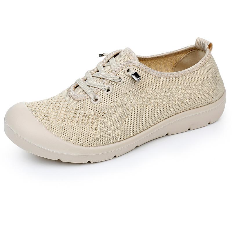 Women's Breathable Soft Soled Loafers Lightweight Singles Shoes Comfortable Anti Slip Round Head Solid Colour Walking Sneakers