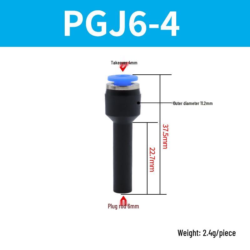 Elbow Pipe Plug Reducer Bush PGJ6-4 8-6 12-6 16-10 Blue-Black-White Male-Female