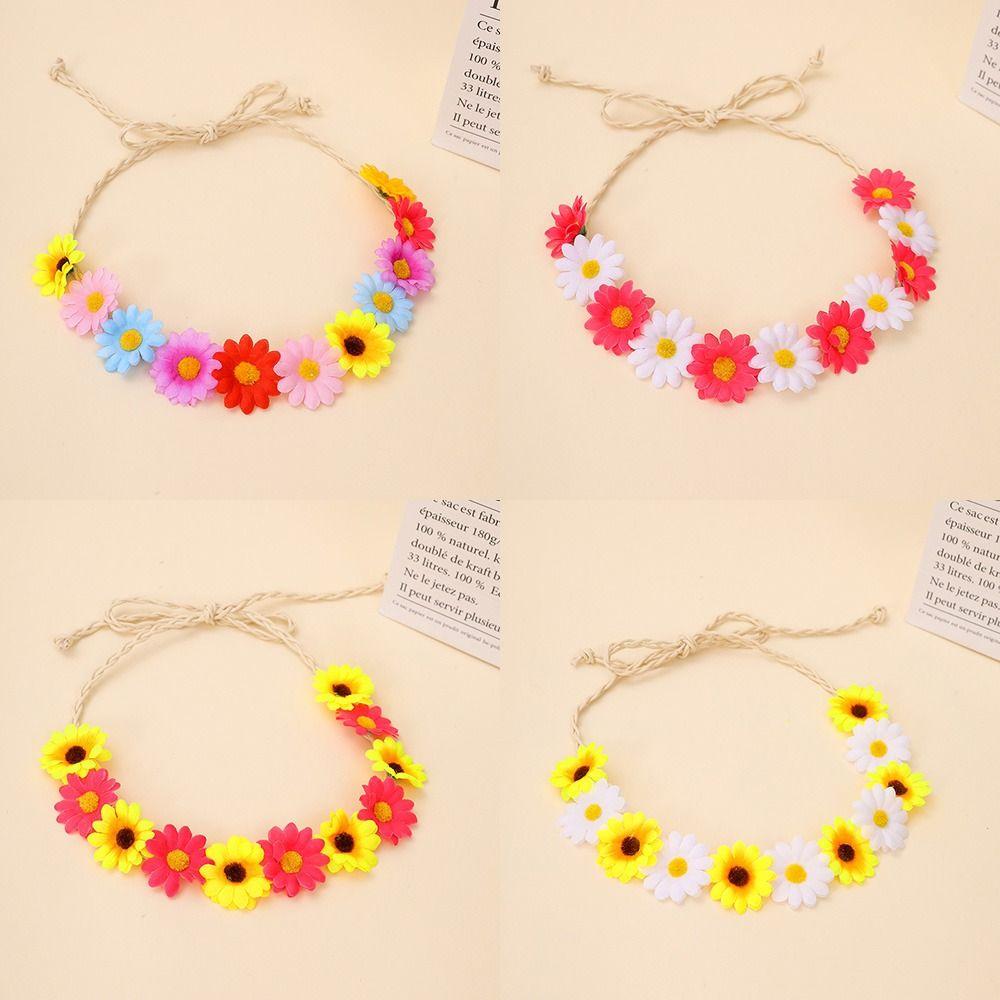 Flower Decoration Sunflower Headband Simulated Daisy Hairband Festival Hair Accessories