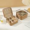 Cork Wood Jewelry Storage Box Portable Necklace Display Case  Travel Supplies